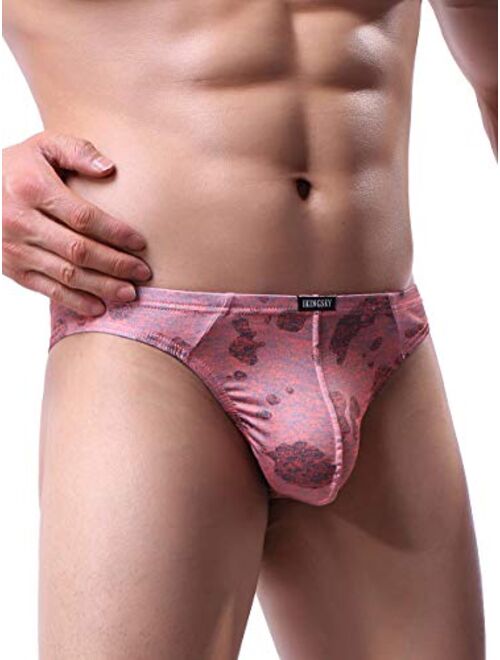 iKingsky Men's Camouflage Thong Underwear Sexy Low Rise T-Back Underwear