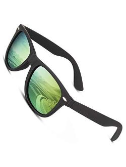 CGID Classic Eyewear 80's Retro Large Horn Rimmed Style UV400 Polarized Sunglasses