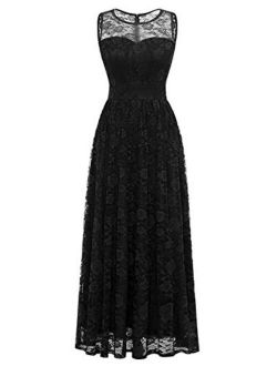 Wedtrend Women's Floral Lace Long Bridesmaid Dress Party Gown