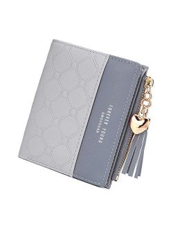 Women's Wallet, JOSEKO Tassel PU Leather Multi-Slots Small Wallet Slim Card Holder Purse for Women