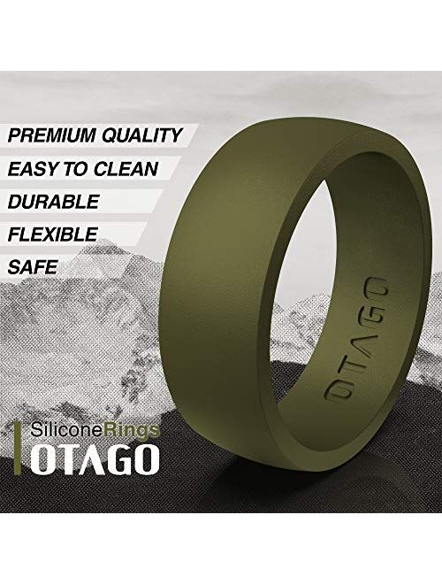 OTAGO Silicone Rings Wedding Bands for Women Men,8 Colorful Rings Soft and Safe for Sports HouseworkComfortable FitFashion, Adorable Wedding Ring ReplacementSize7-14