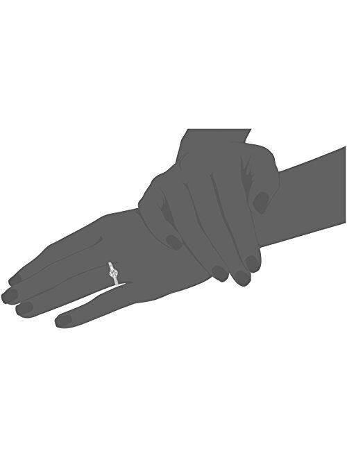 Platinum or Gold Plated Sterling Silver Round cut Solitaire ring made with Swarovski Zirconia