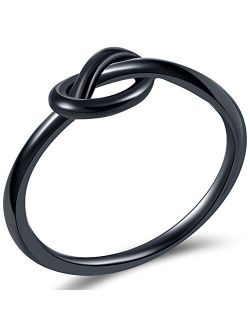 Jude Jewelers Size 3-13 Stainless Steel Simple Love Knot Celtic Promise Anniversary Statement Ring