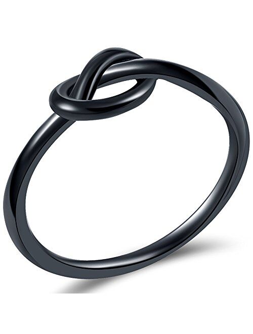 Jude Jewelers Size 3-13 Stainless Steel Simple Love Knot Celtic Promise Anniversary Statement Ring