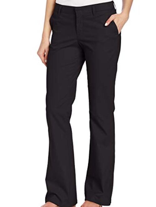 Dickies Women's Flat Front Stretch Twill Pant Slim Fit Bootcut