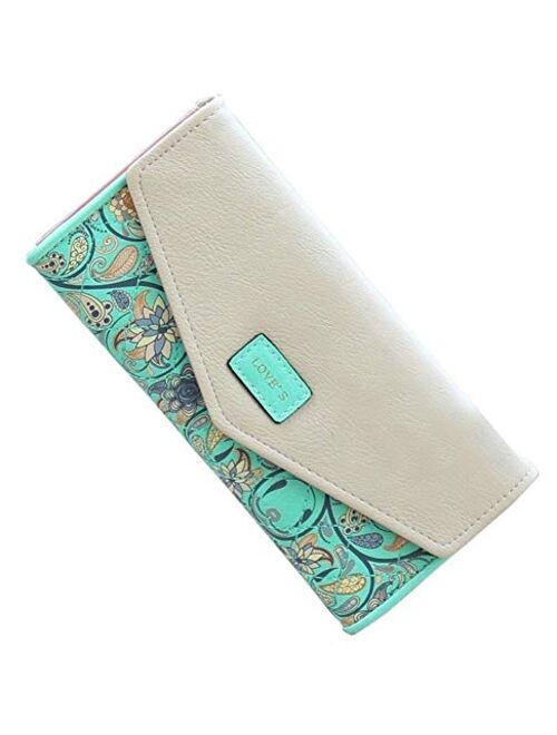 SeptCity Womens Wallet Floral Leather Western Trifold Clutch Gift for Her,2021