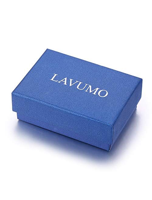 LAVUMO Heartbeat Rings for Couples I Love You Matching Promise Rings Wedding Bands Sets for Him and Her with Box Stainless Steel Comfort Fit