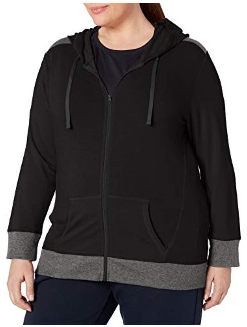 JUST MY SIZE Women's Plus Size Active French Terry Full-Zip Hoodie