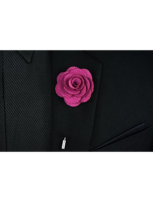 Flairs New York Gentleman's Essentials Premium Handmade Flower Lapel Pin Boutonniere