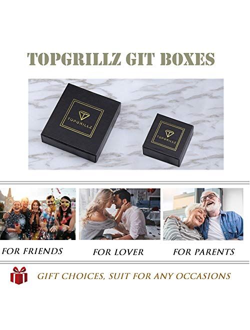 TOPGRILLZ 9mm 2Rows Round Cut 14K Silver Plated Iced Out Lab Diamond Wedding Band Eternity Bands Ring for Men Women