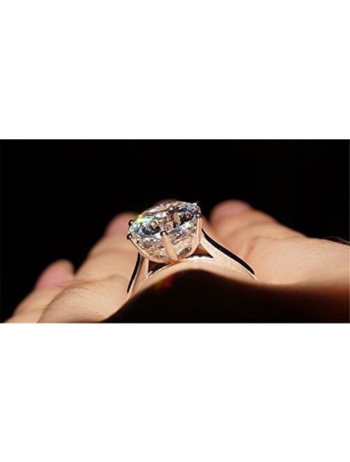 TenFit Jewelry Full Round Crystal Ring for Wedding Engagement Lover Jewelry 