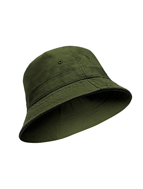 CHOK.LIDS Cotton Bucket Hats Unisex Wide Brim Outdoor Summer Cap Hiking Beach Sports