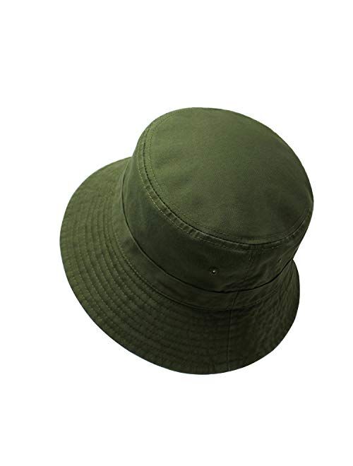 CHOK.LIDS Cotton Bucket Hats Unisex Wide Brim Outdoor Summer Cap Hiking Beach Sports