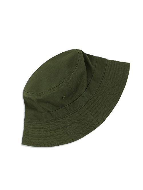 CHOK.LIDS Cotton Bucket Hats Unisex Wide Brim Outdoor Summer Cap Hiking Beach Sports