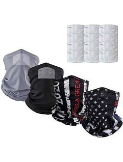 Neck Gaiters with carbon filter For Men and Women, Bandana, UV Proof (14 pcs)