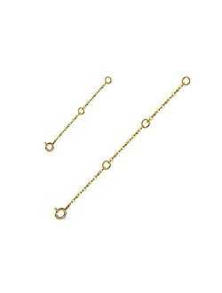 AOBOCO 925 Sterling Silver Chain Extenders for Necklace Bracelet with Gift Box