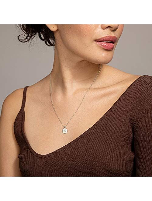 PAVOI 14K Rose Gold Plated Letter Necklace for Women | Gold Initial Necklace for Girls