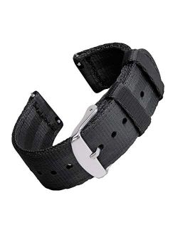 Archer Watch Straps - Seat Belt Nylon Quick Release Watch Bands | Multiple Colors, 18mm, 20mm, 22mm
