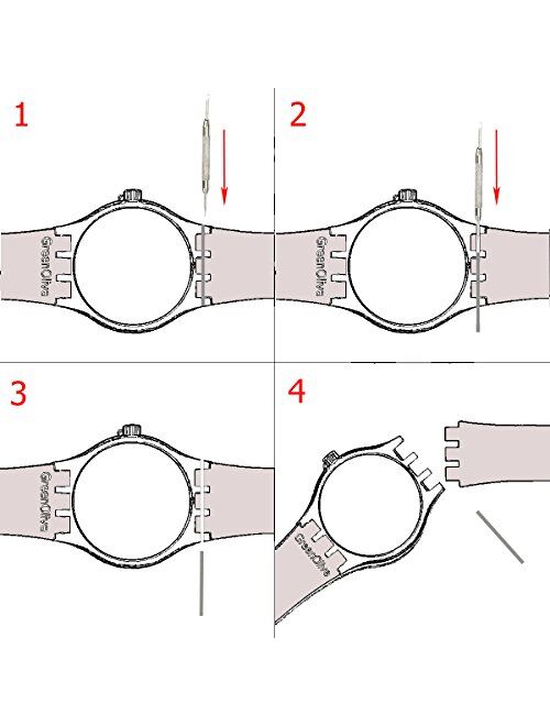 OliBoPo Silver Plated Stainless Steel Buckle Waterproof Silicone Rubber Watch Strap Watch Band