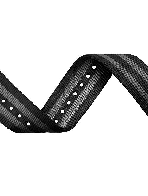 Archer Watch Straps - Seat Belt Weaved Nylon Premium Quality NATO Straps | Heavy Duty Military Style Replacement Watch Band | Choice of Color and Size (18mm, 20mm, 22mm)