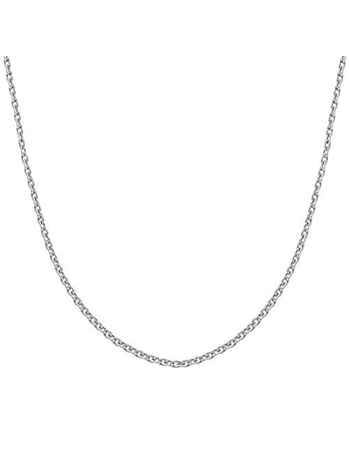 Honolulu Jewelry Company Sterling Silver 1.5mm Cable Chain, 14" - 36"