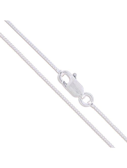 CHOOSE YOUR CLASP Sterling Silver 1mm Box Chain Necklace