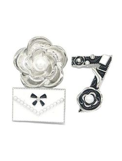 Fashion Jewelry Celebrity Designer Inspired Set of Enamel Mini Lapel Costume brooches pins for Women