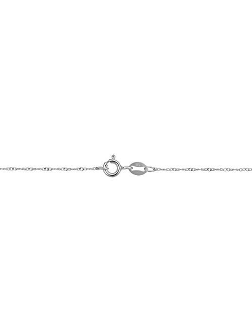 Kooljewelry Sterling Silver Twisted Curb Chain Necklace (1 mm, 1.2 mm or 2.1 mm)