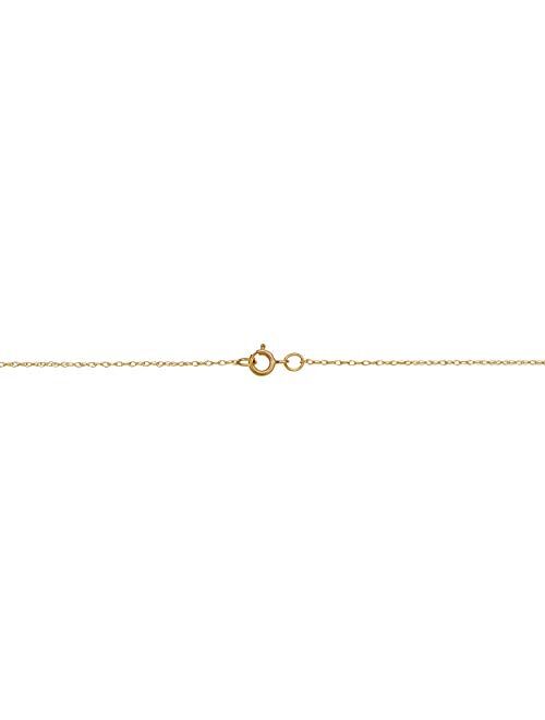 0.7 mm, 0.9 mm, 1 mm or 1.3 mm 10k Yellow Gold Rope Chain Barely-there Necklace Thin And Lightweight 