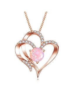 Heart Necklace 14K Gold Plated 5A Cubic Zirconia Pendant Necklaces for women