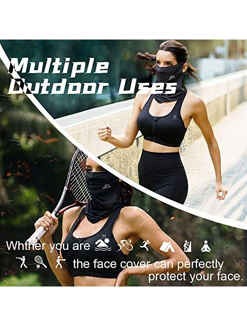 Neck Gaiter Dust&UV-Protection Bandanas Breathable Scarf for Women&Men Outdoor Sports ARRUSA Summer Cool Face Cover