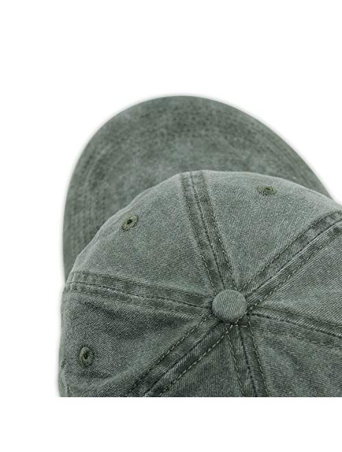 HH HOFNEN Men Women Washed Distressed Twill Cotton Baseball Cap Vintage Adjustable Dad Hat