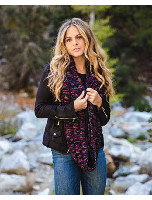 Funky Junque Oversized Slouchy Beanie Bundled with Matching Infinity Scarf