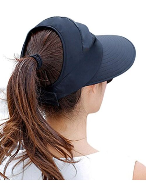 HINDAWI Sun Hats for Women Wide Brim Sun Hat Packable UV Protection Visor Floppy Womens Beach Cap