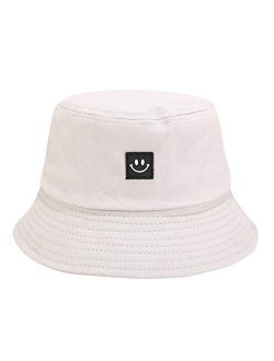 Ruinono Unise Hat Summer Travel Bucket Beach Sun Hat Smile Face Visor