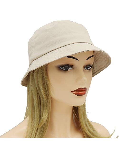 Umeepar Unisex 100% Cotton Bucket Hat Retro Packable Sun hat for Men Women