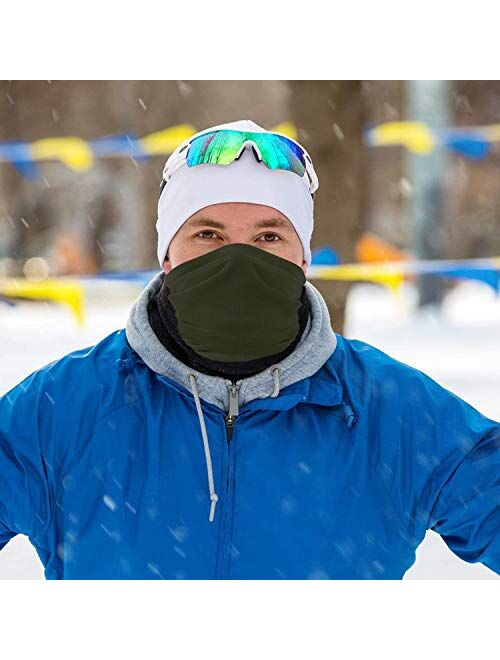 B BINMEFVN Polar Fleece Neck Warmer - Windproof Winter Neck Gaiter Cold Weather Face Mask for Men Women - 1 Pack