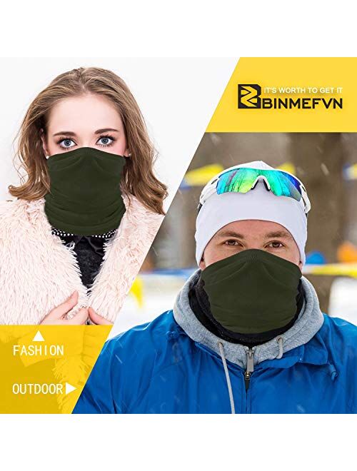 B BINMEFVN Polar Fleece Neck Warmer - Windproof Winter Neck Gaiter Cold Weather Face Mask for Men Women - 1 Pack