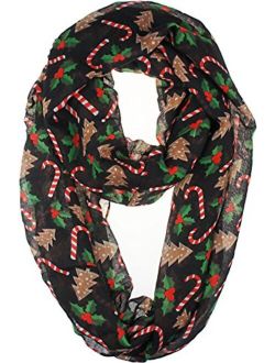 VIVIAN & VINCENT Soft Light Weight Christmas Holiday Festival Sheer Scarf