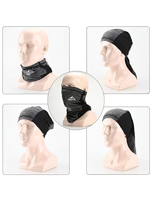 Seamless Rave Bandana Neck Gaiter Tube Headwear Bandana, Motorcycle Face Bandana Multi-purpose Face Cover For Outdoors