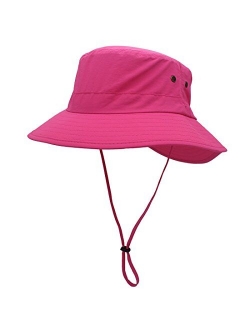 LLmoway Women Lightweight Safari Sun Hat Quick Dry Fishing Hat with Strap Cool