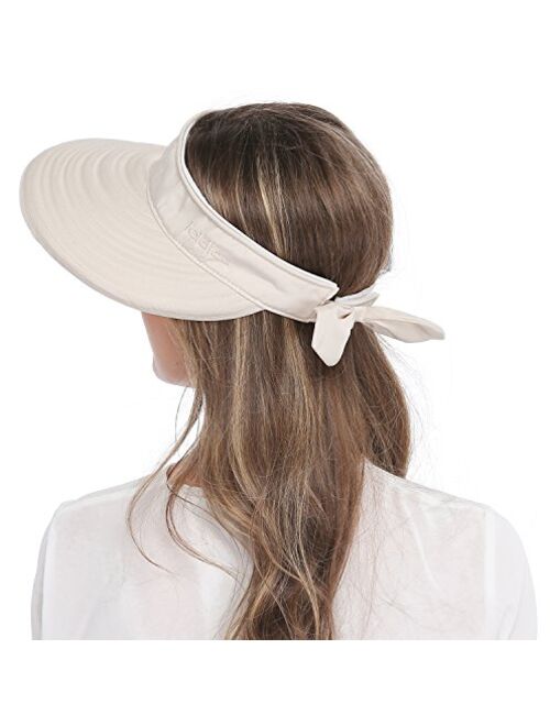 Wide Large Brim Sun Hat Summer UV Protection Thin Hat 2 in 1 Beach Sun Hat