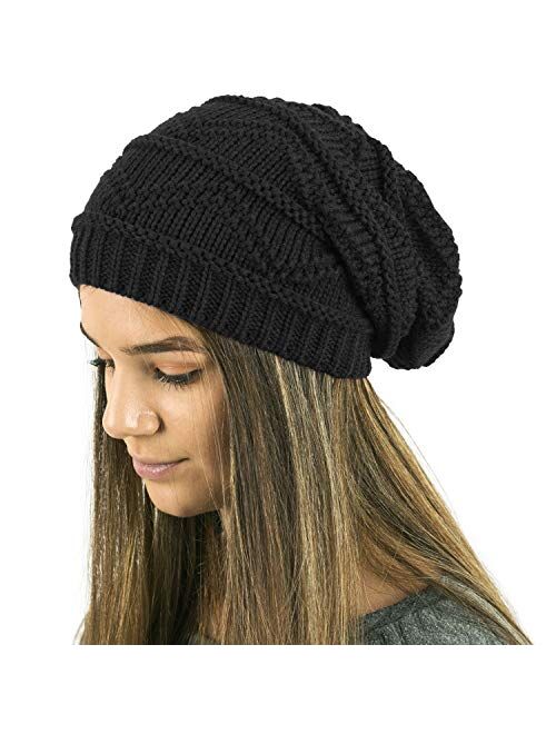 TOSKATOK Ladies Knit Slouch Winter Hat/Beanie