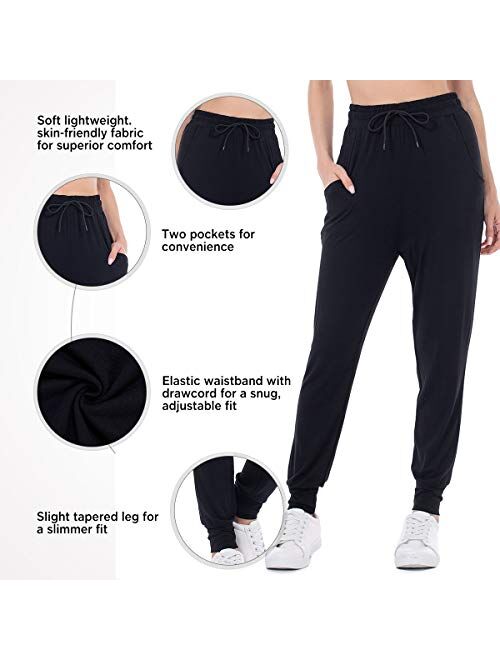 JTANIB Joggers Pants for Women, Active Lounge Drawstring Waist Yoga Sweatpants with Pockets
