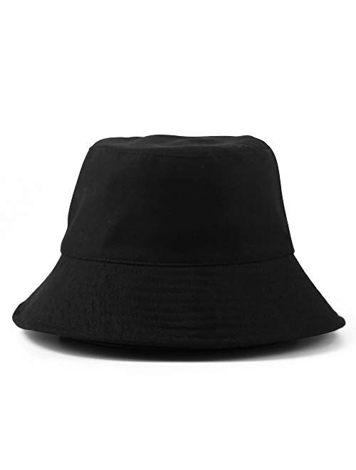 Bucket Sun Hat Women Floppy Cotton Hats Wide Brim Summer Beach Fisherman's Caps UPF 50+ UV Packable