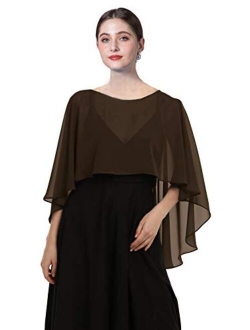 Chiffon Capes Soft Shawls and Wraps Capelets for Bridesmaid Wedding Formal Party Evening Dresses