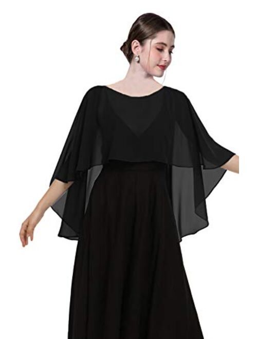 Buy Chiffon Capes Soft Shawls and Wraps Capelets for Bridesmaid Wedding  Formal Party Evening Dresses online | Topofstyle