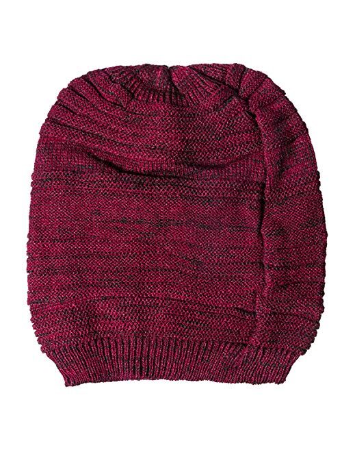 2 Pack Winter Slouchy Beanie Hat for Women & Men, Knit Soft Cozy Oversized Warm Hats