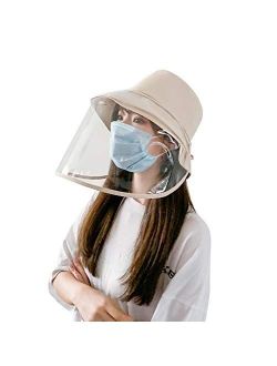 Removable Protective Hat Face Safeguard, Anti-Fog Dustproof Sun Bucket Cap