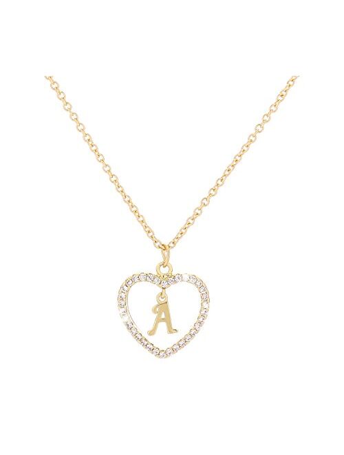 Wishoney Letter Pendant Necklace A-Z Name Necklace Initial Necklace Women Jewelry Message Card